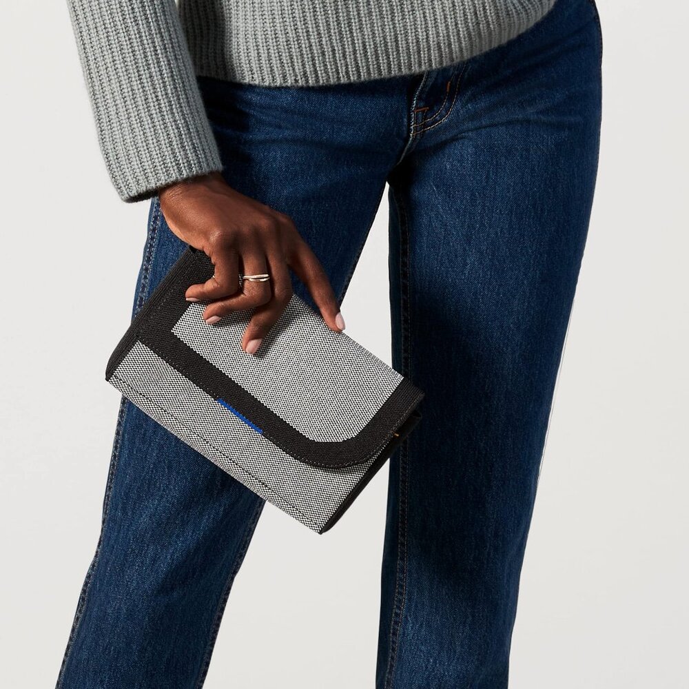 Rothy's The Belt Bag Grey Mist Black White Fanny Pack Bum Bag Crossbody